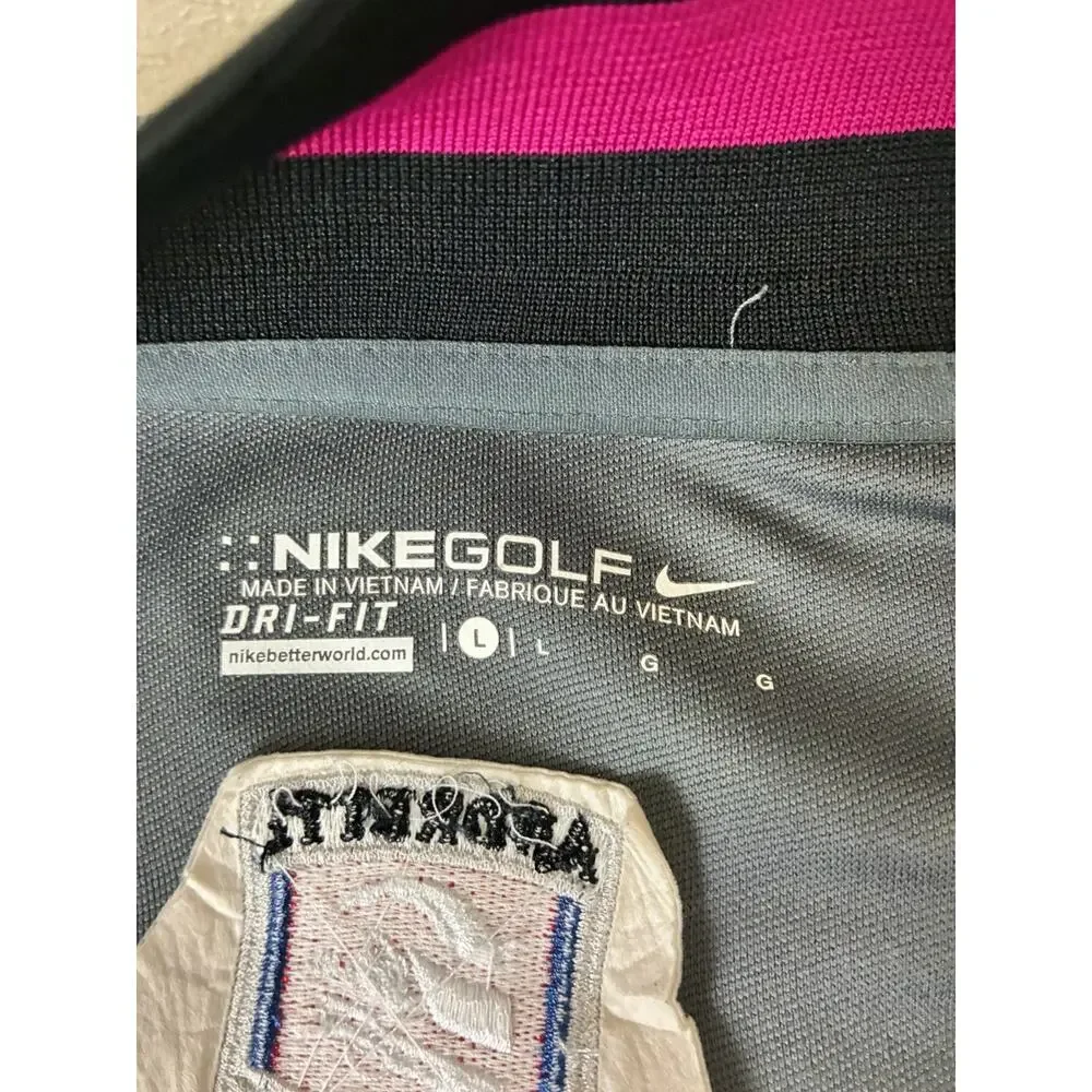 Nike Pullover Mens L Gray Long Sleeve Dri Fit Golf Quarter Zip Andretti Racing